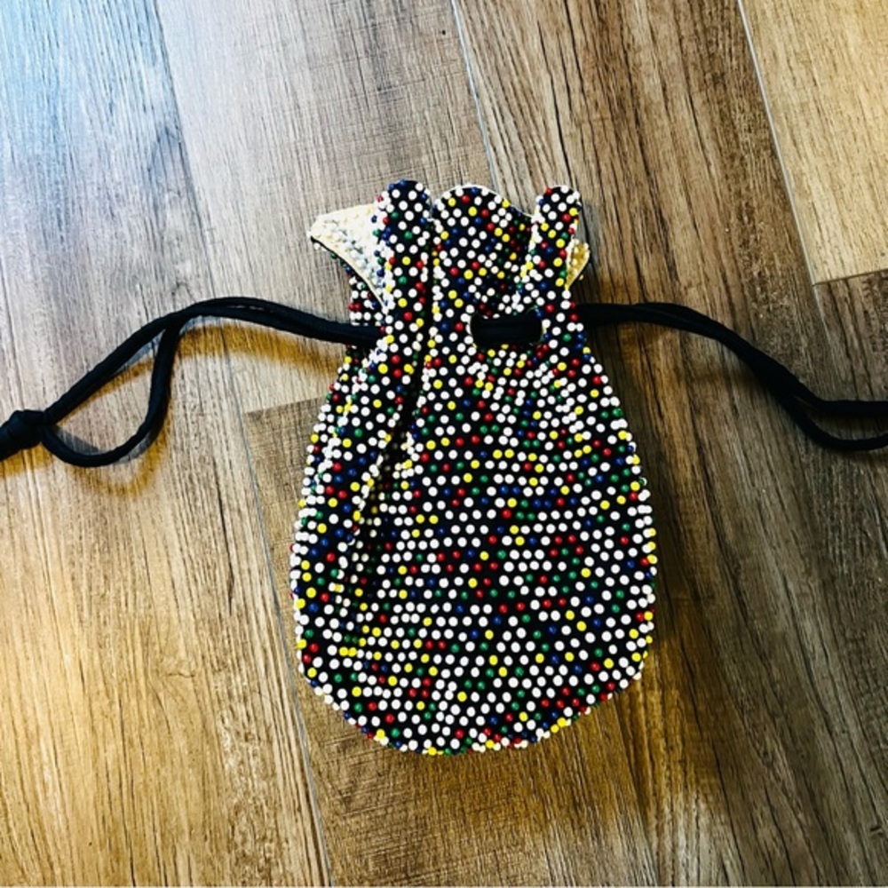 Vintage Beaded Deawstring Handbag